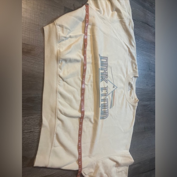 American Eagle Pink Floyd Long Sleeve Cropped Cream Sz Medium Sweatshirt Soft - Picture 4 of 7